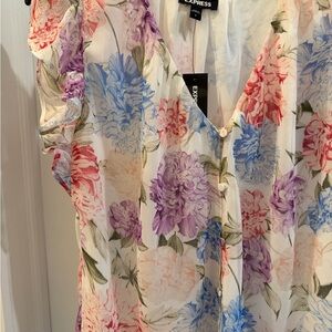 Express Multicolor Floral Women's Blouse